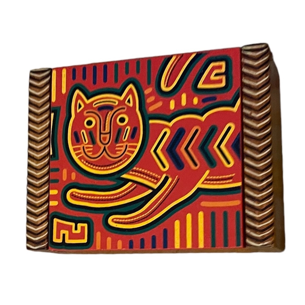 Vintage Hand Painted And‎ Crafted Keepsake Wooden Box